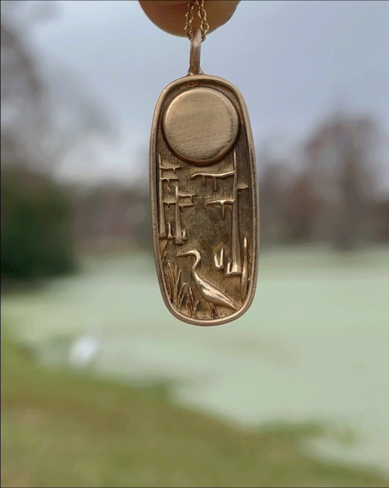 MIMOSA Handcrafted's Large Louisiana Wild Pendant In Bronze