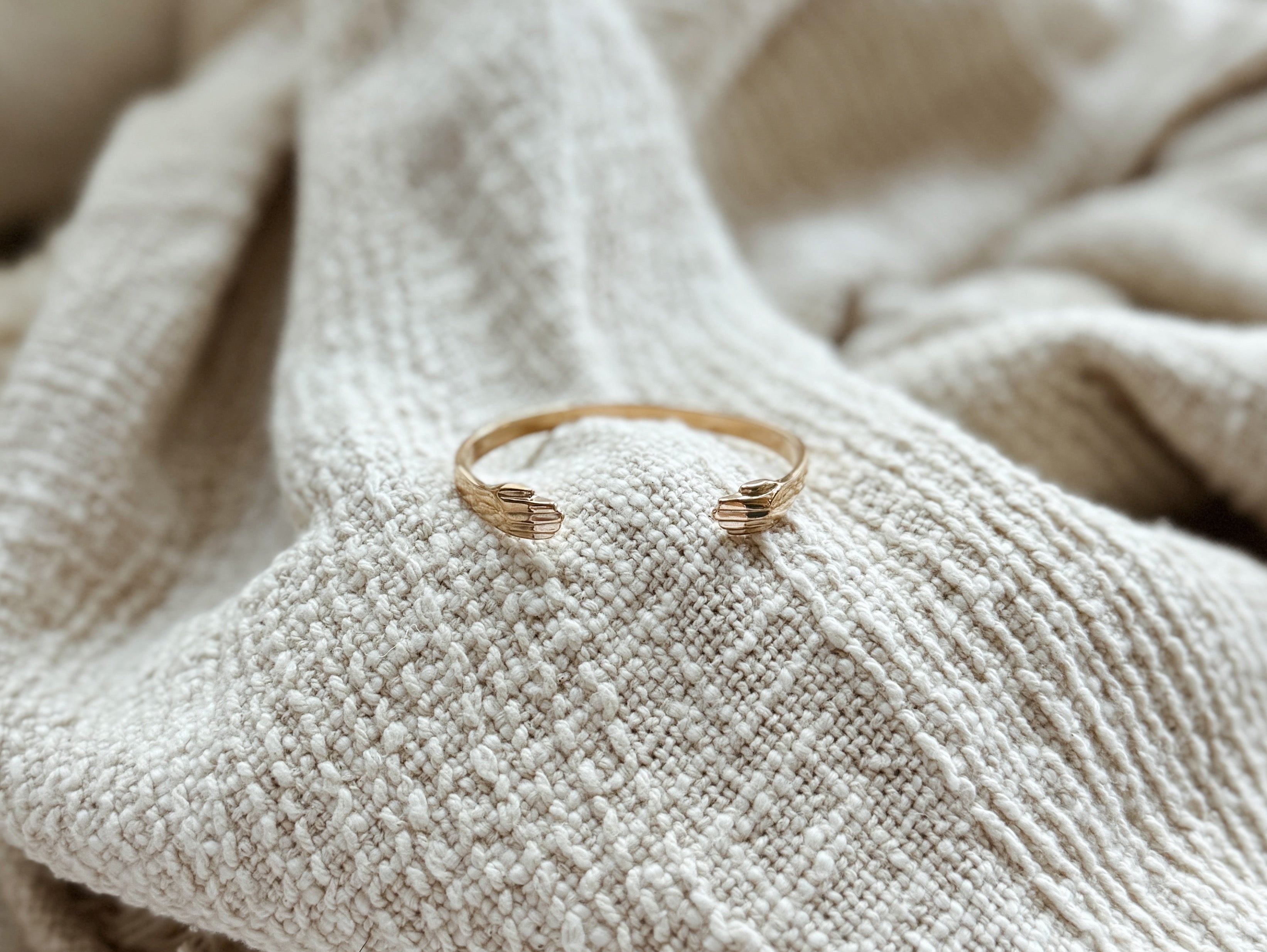 MIMOSA Handcrafted Bronze Hug Bracelet