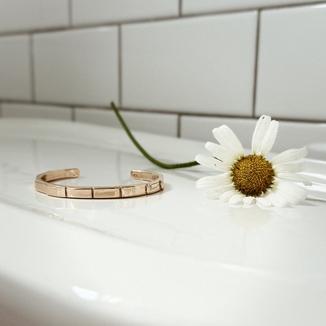 The MIMOSA Handcrafted Breathe Cuff in Bronze