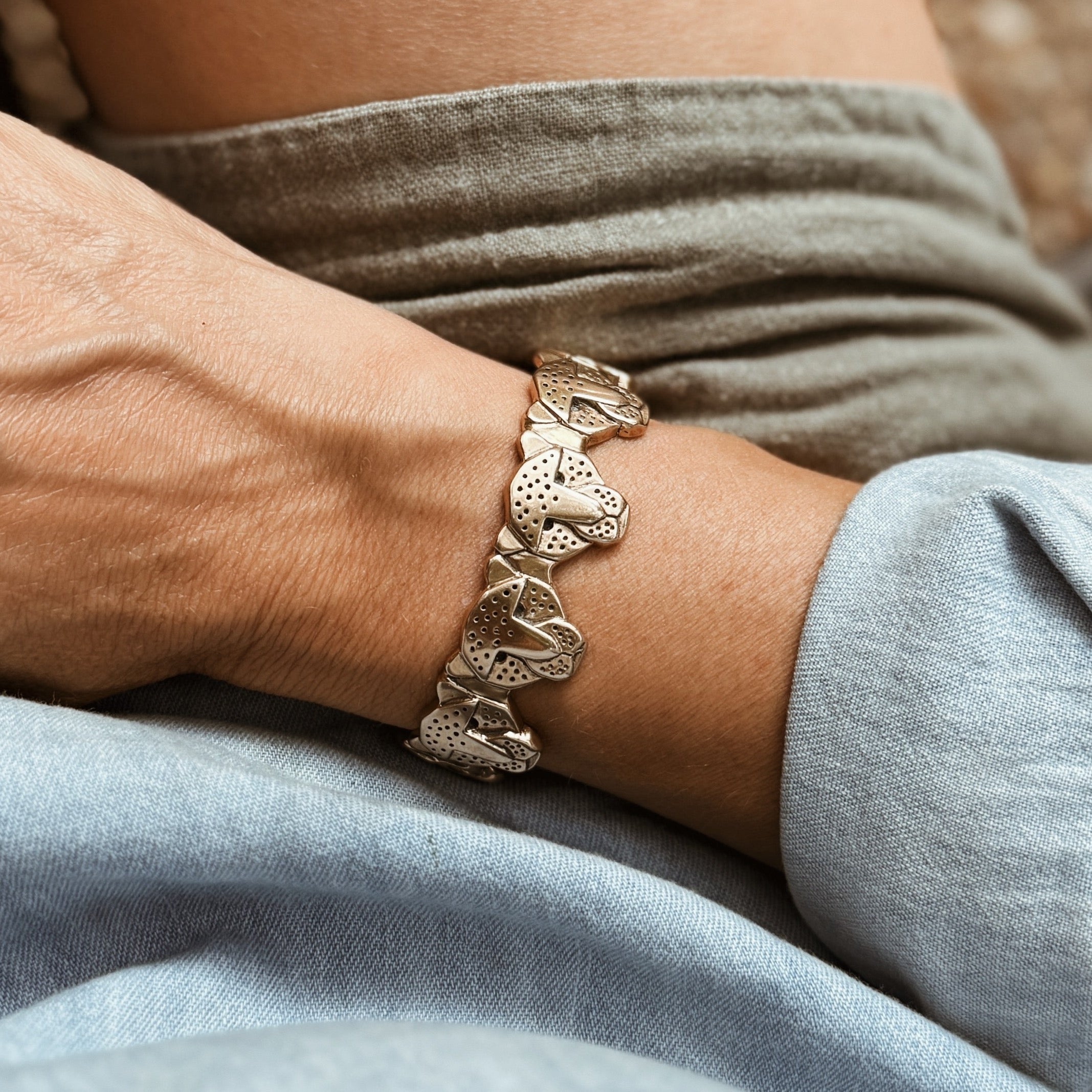 MIMOSA Handcrafted's Bronze Jaguar Bracelet