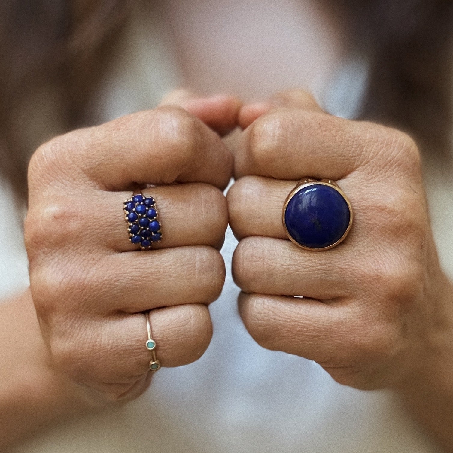 MIMOSA Handcrafted Rings with Lapis Lazuli