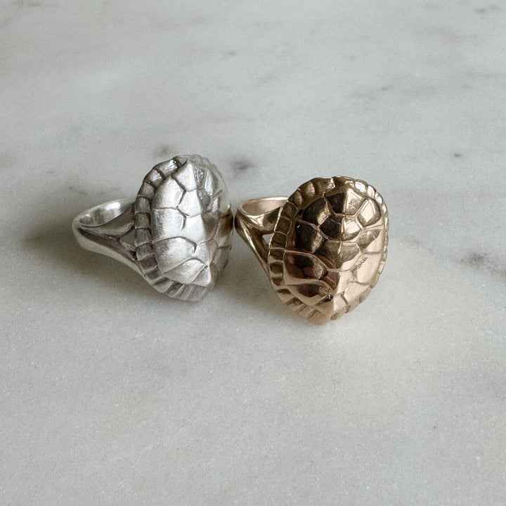 Turtle Ring in Bronze and Sterling Silver | MIMOSA Handcrafted