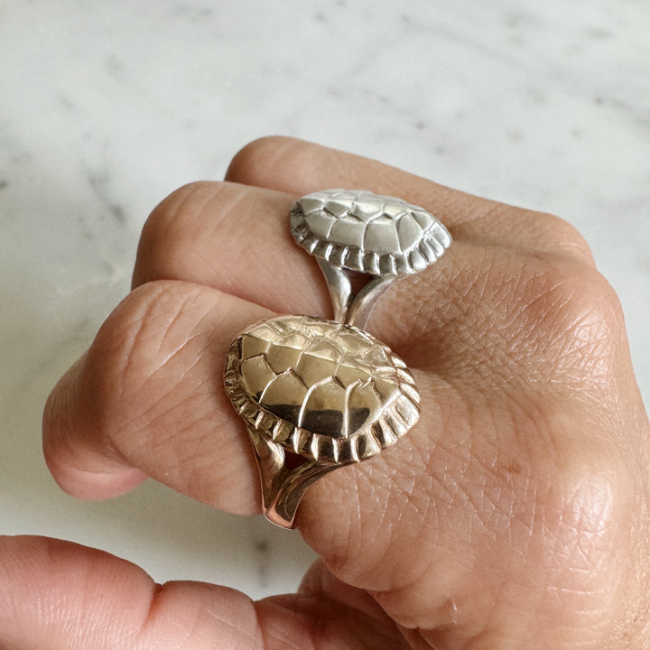 Turtle Ring in Bronze and Sterling Silver | MIMOSA Handcrafted