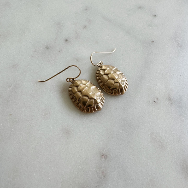 Turtle Earrings in Bronze | MIMOSA Handcrafted