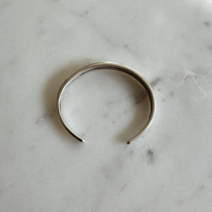 MIMOSA Handcrafted Thin Dome Bracelet in Sterling Silver