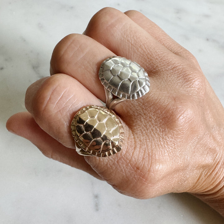 Turtle Ring in Bronze and Sterling Silver | MIMOSA Handcrafted