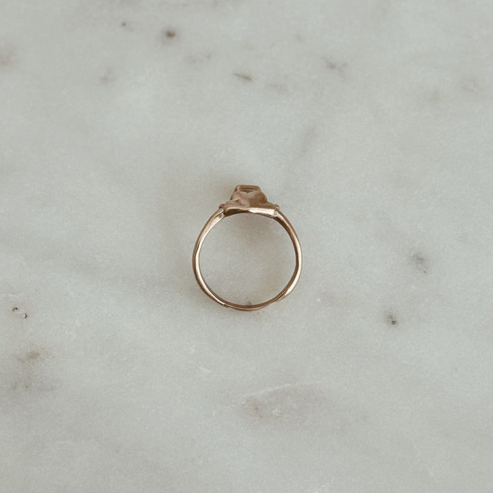 The MIMOSA Handcrafted Longhorn Ring in Bronze