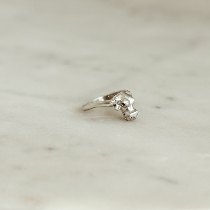 The MIMOSA Handcrafted Longhorn Ring in Sterling Silver