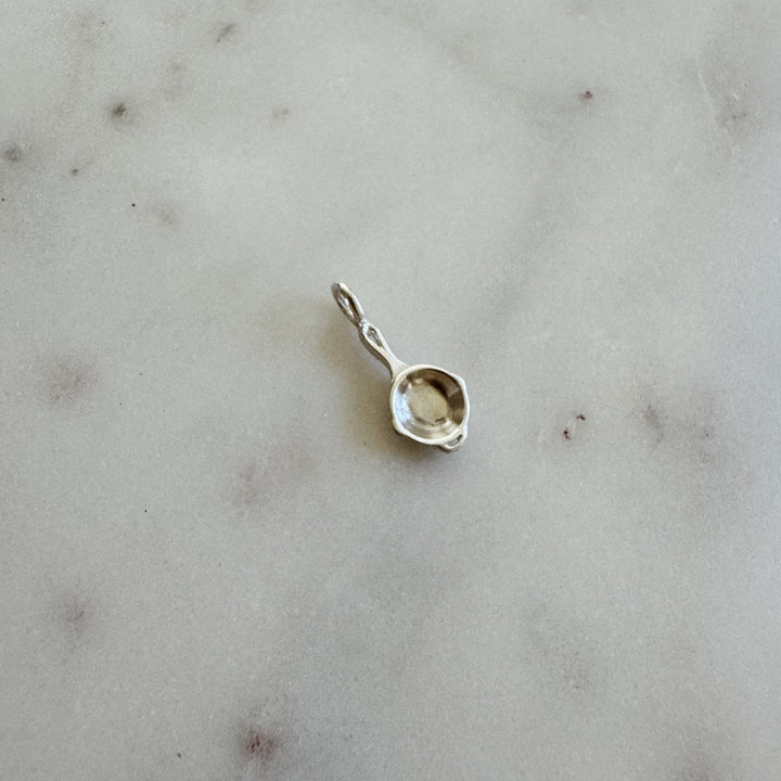 Cast Iron Skillet Pendant in Sterling Silver | MIMOSA Handcrafted