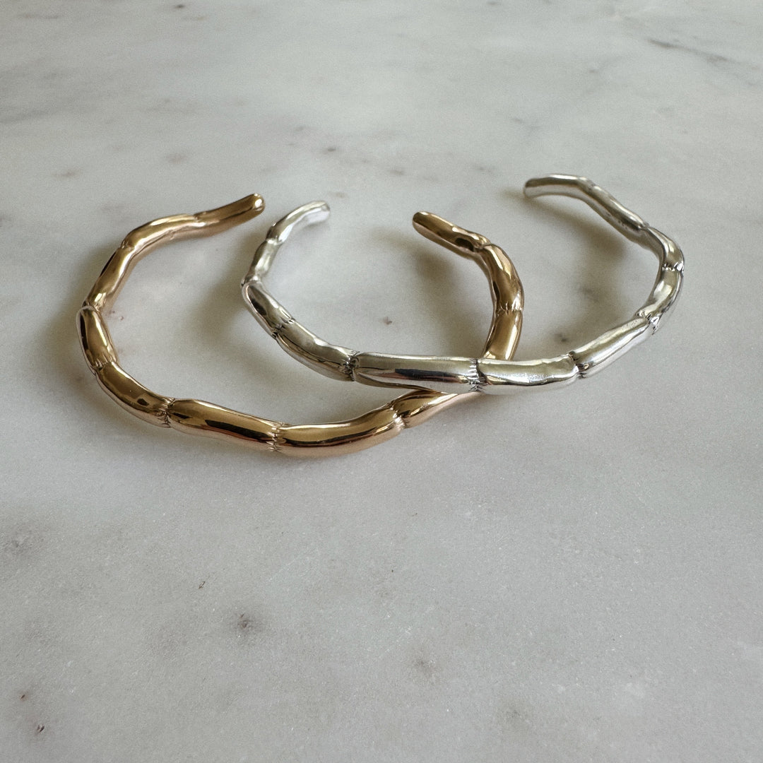 MIMOSA Handcrafted's Bronze and Sterling Silver Boudin Link Bracelets