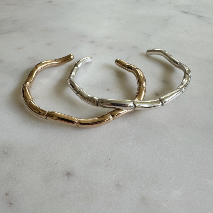 MIMOSA Handcrafted's Bronze and Sterling Silver Boudin Link Bracelets