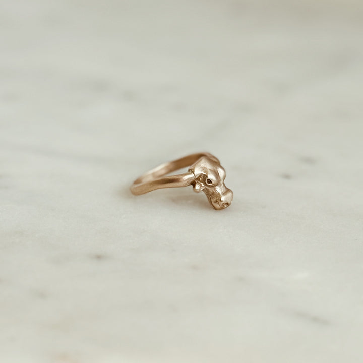 The MIMOSA Handcrafted Longhorn Ring in Bronze