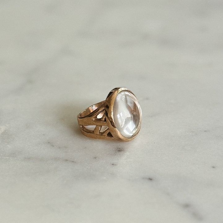 Mother Tree Ring With Clear Quartz | MIMOSA Handcrafted