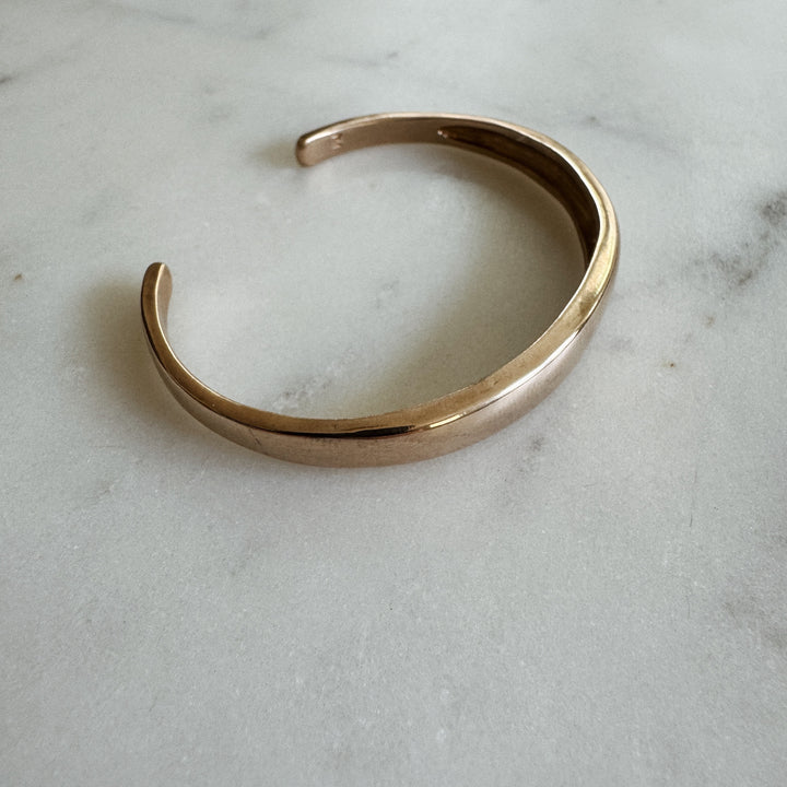MIMOSA Handcrafted Thin Dome Bracelet in Bronze