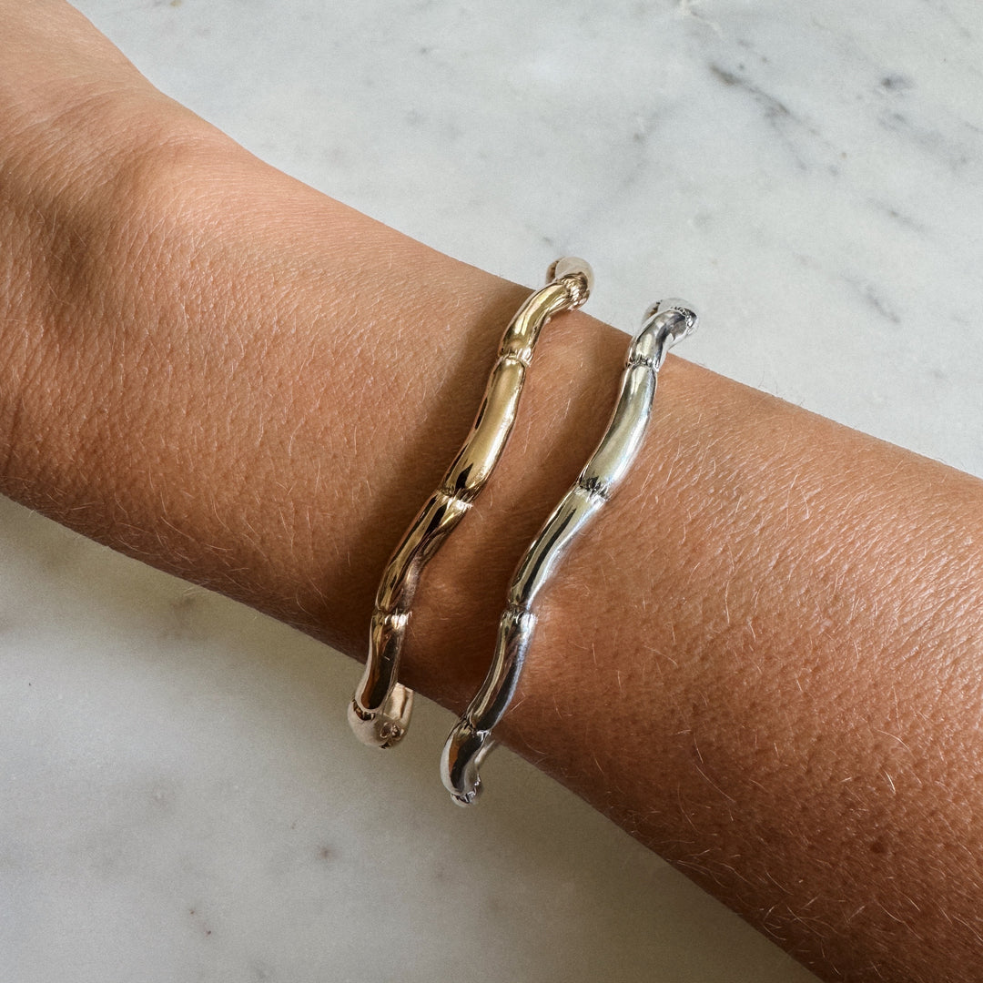 MIMOSA Handcrafted's Bronze and Sterling Silver Boudin Link Bracelets