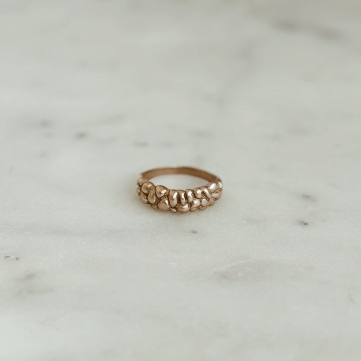 The MIMOSA Handcrafted Osage Orange Ring in Bronze
