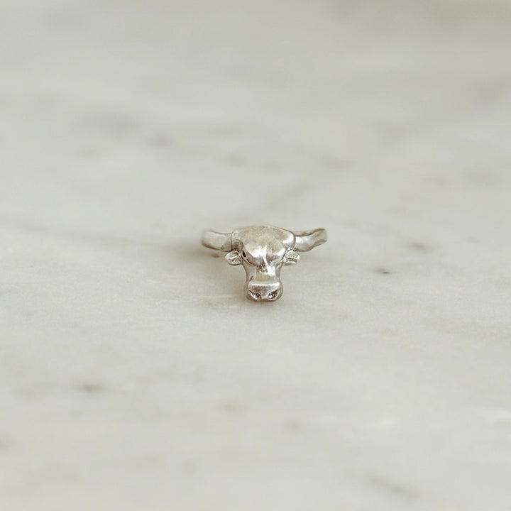 The MIMOSA Handcrafted Longhorn Ring in Sterling Silver