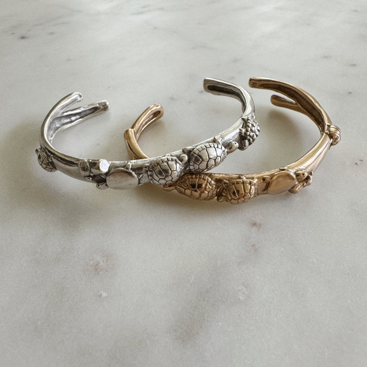 Turtle Bracelet in Bronze and Sterling Silver | MIMOSA Handcrafted