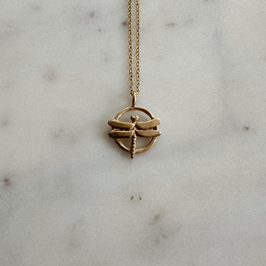 MIMOSA Handcrafted's Dragonfly Pendant in Bronze