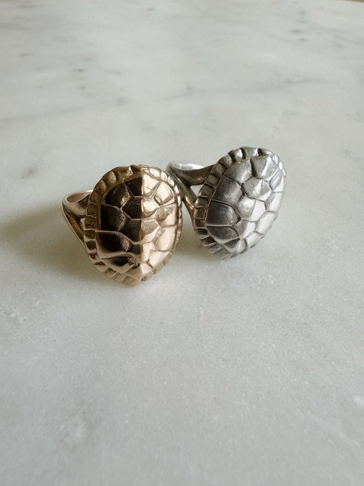 Turtle Ring in Bronze and Sterling Silver | MIMOSA Handcrafted