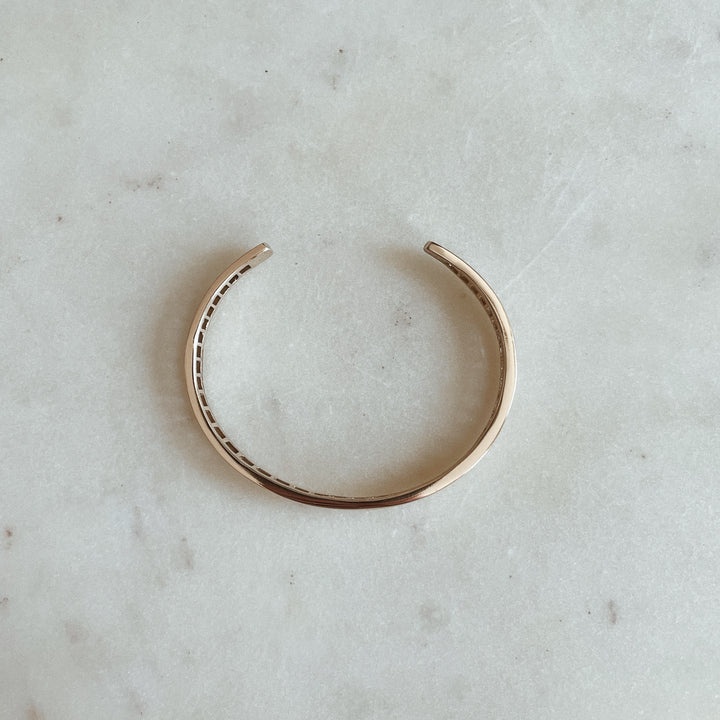 14K Gold Grid Pattern Bracelet