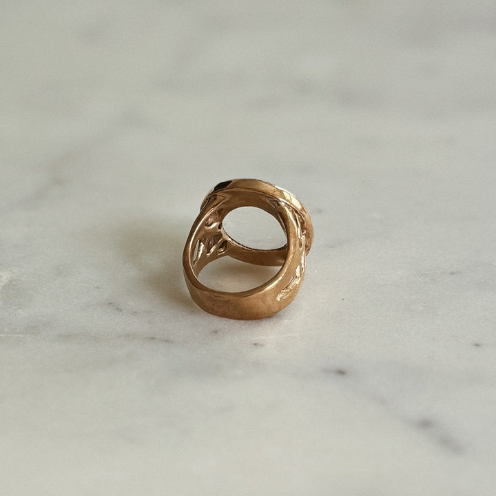 Mother Tree Ring With Clear Quartz | MIMOSA Handcrafted