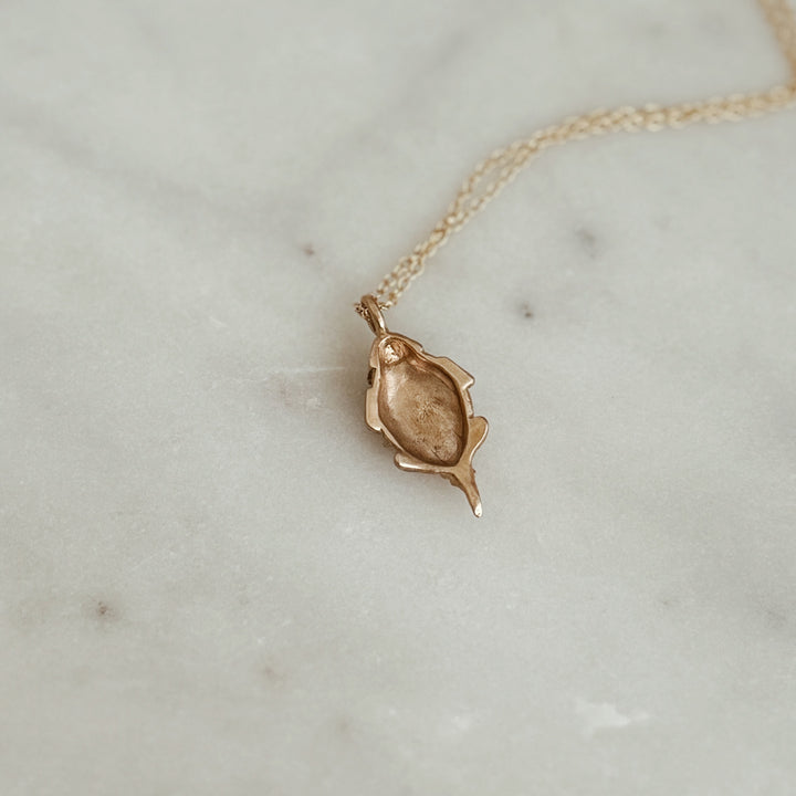 The MIMOSA Handcrafted Horned Toad Pendant in Bronze