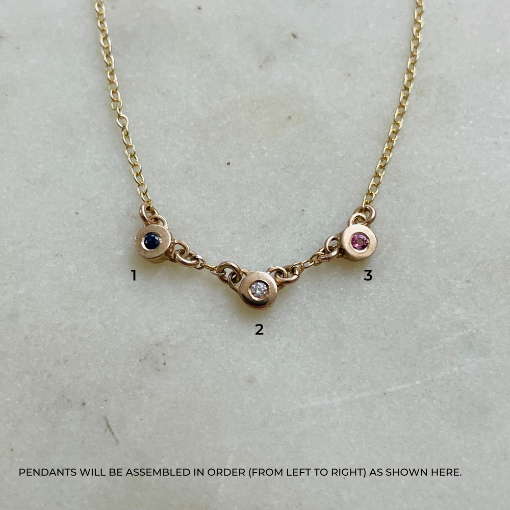 Customizable Grace Birthstone Necklace | MIMOSA Handcrafted