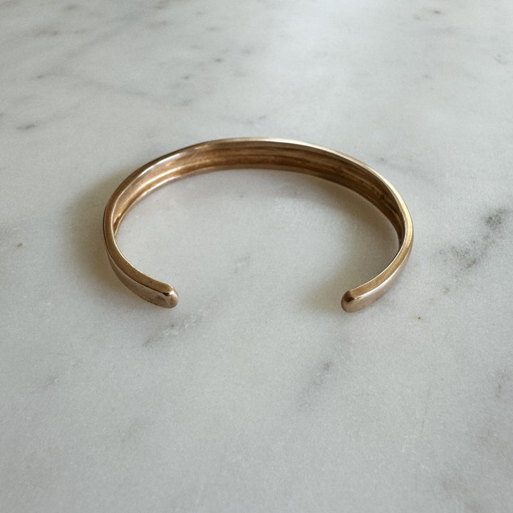 MIMOSA Handcrafted Thin Dome Bracelet in Bronze