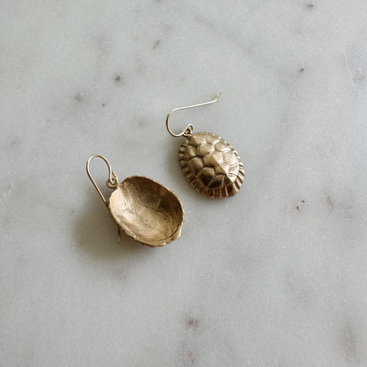 Turtle Earrings in Bronze | MIMOSA Handcrafted