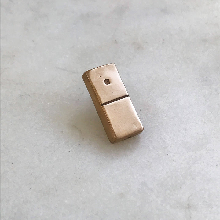 MIMOSA Handcrafted Domino Pin in Bronze