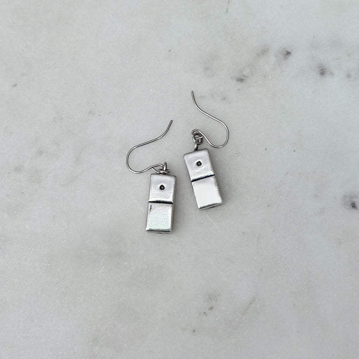 Sterling Silver Domino Earrings