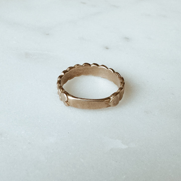 MIMOSA Handcrafted Heart to Heart Ring in Bronze