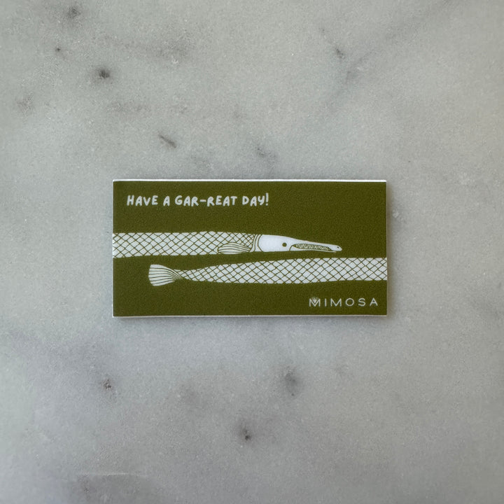 Gar Fish | MIMOSA Jewelry Sticker | MIMOSA Handcrafted