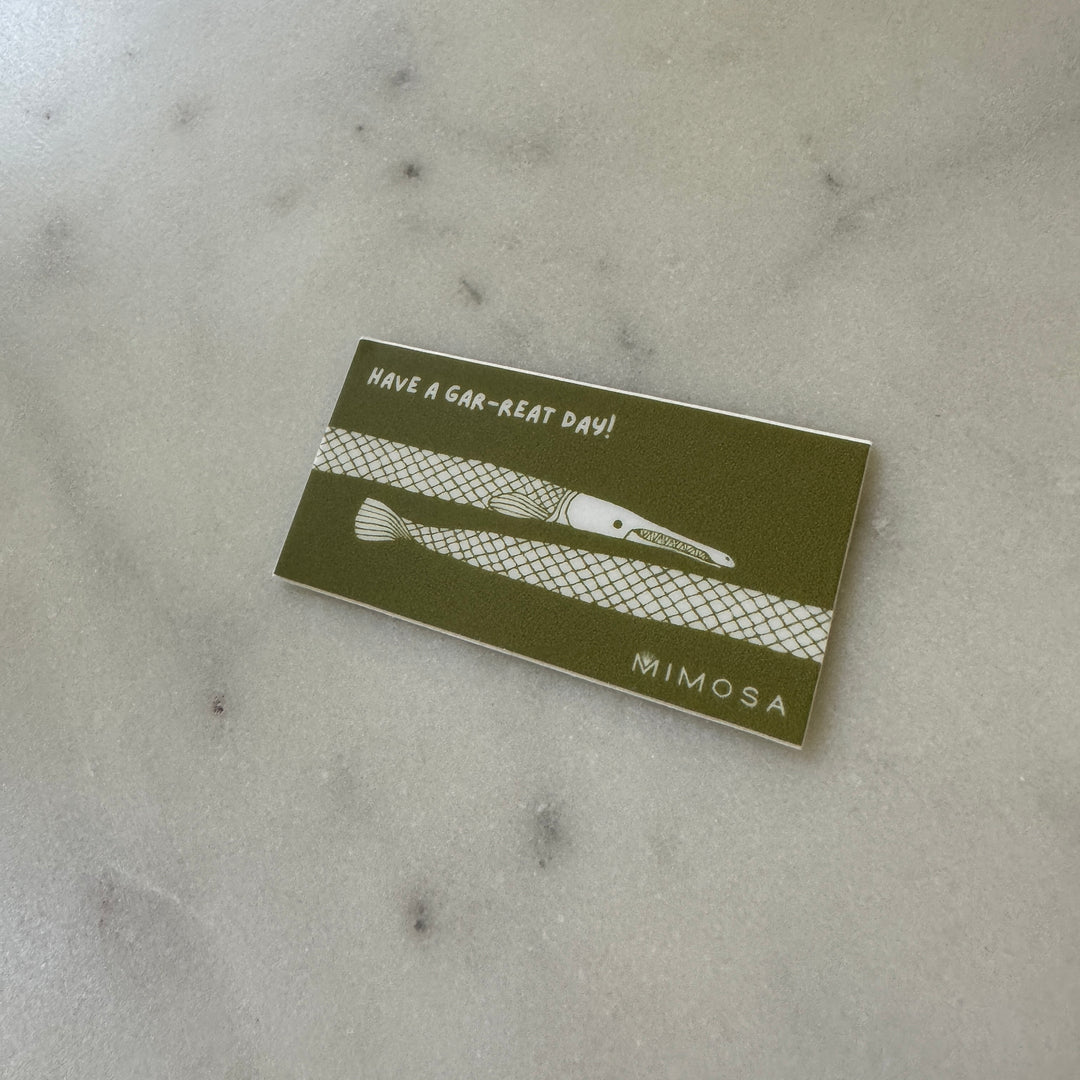 Gar Fish | MIMOSA Jewelry Sticker | MIMOSA Handcrafted