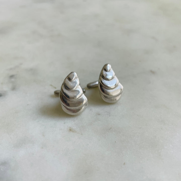 Handmade Sterling Silver Oyster Shell Cufflinks