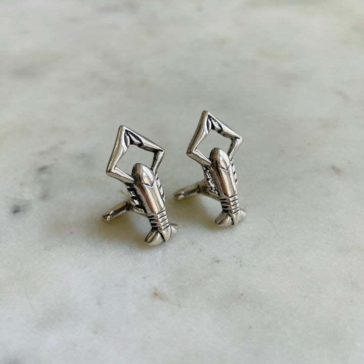 Handmade Sterling Silver Crawfish Cufflinks