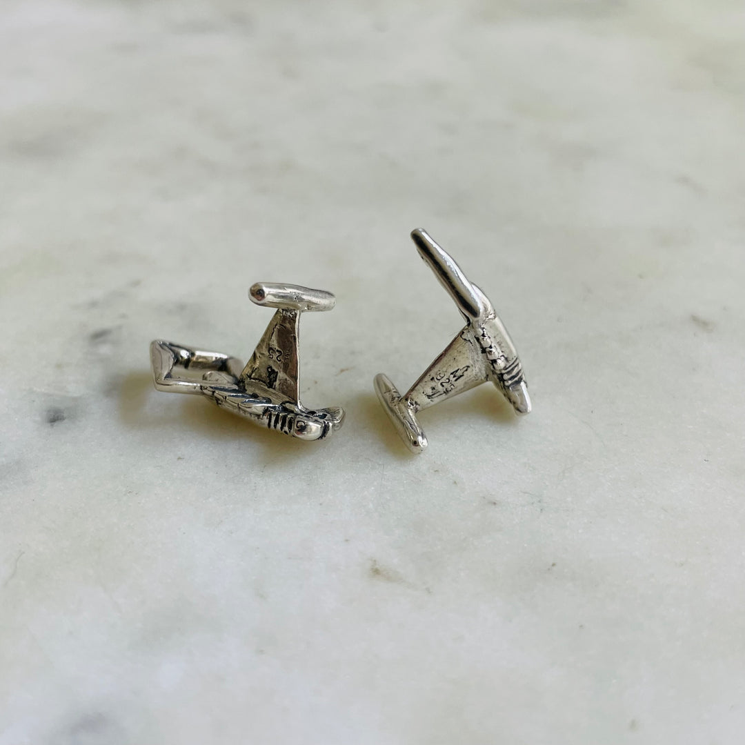 Handmade Sterling Silver Crawfish Cufflinks