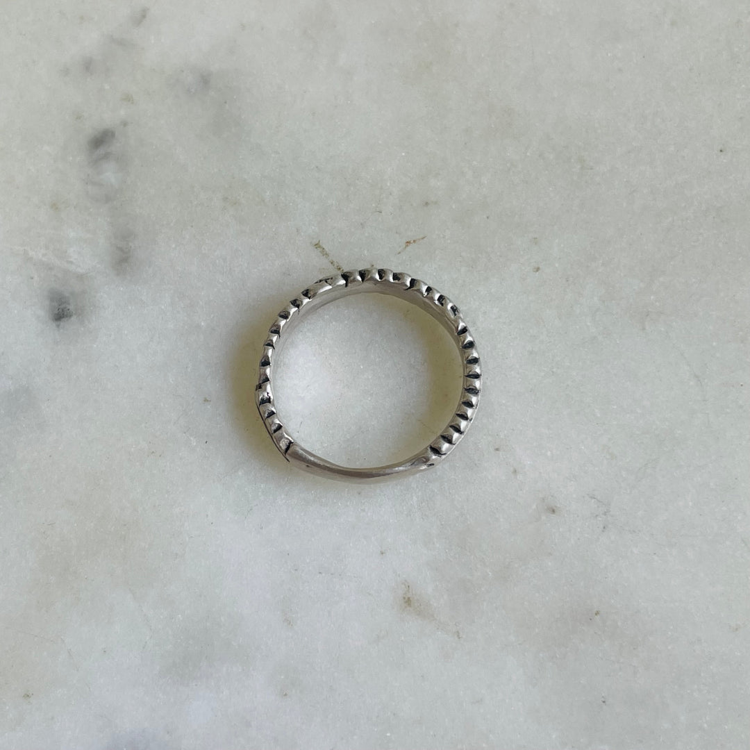 Handmade Sterling Silver Mimosa Sprig Ring