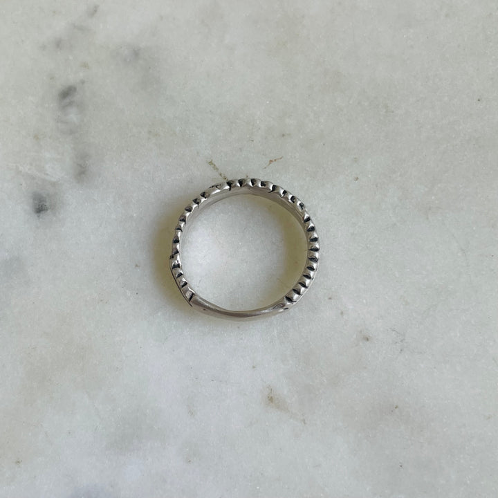 Handmade Sterling Silver Mimosa Sprig Ring