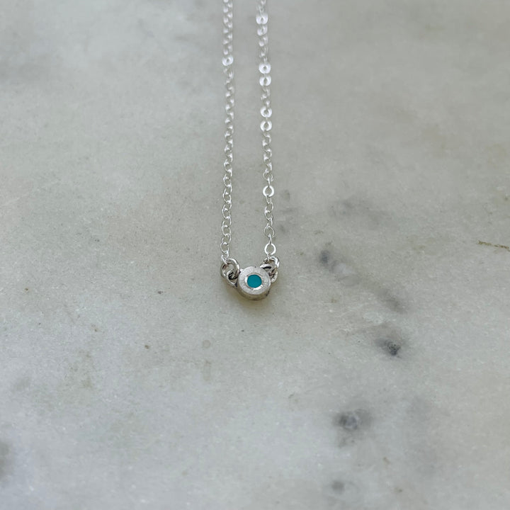 Handmade Sterling Silver Grace Pendant Necklace With Turquoise Stone