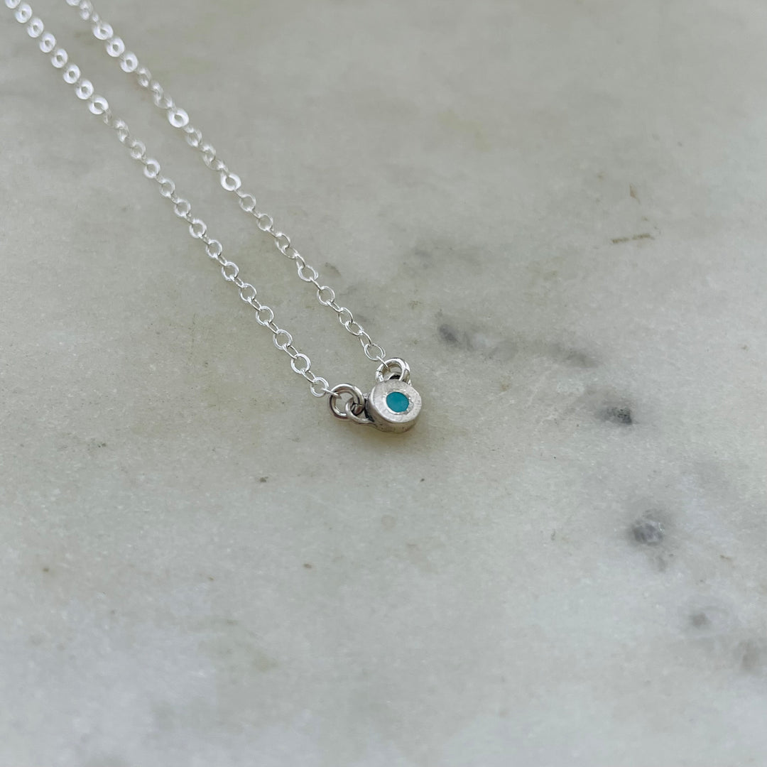 Handmade Sterling Silver Grace Pendant Necklace With Turquoise Stone