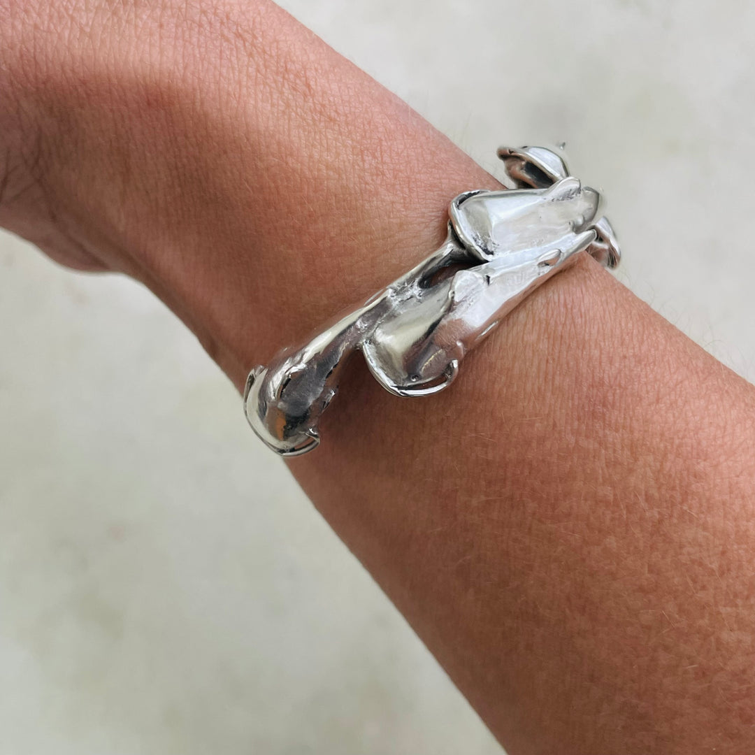 MIMOSA Handcrafted Catfish Bracelet In Sterling Silver