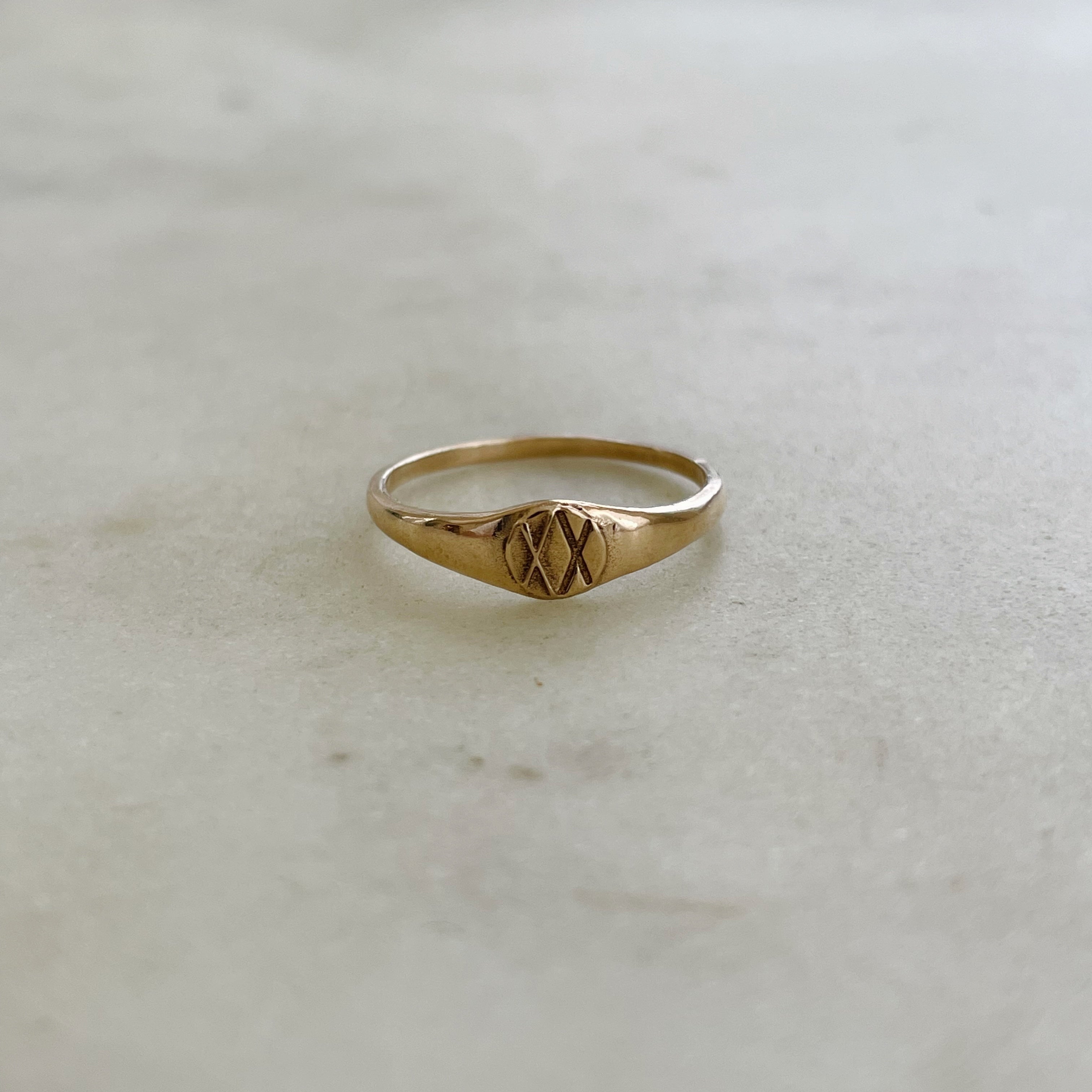 14K Gold Joy and Sorrow Ring