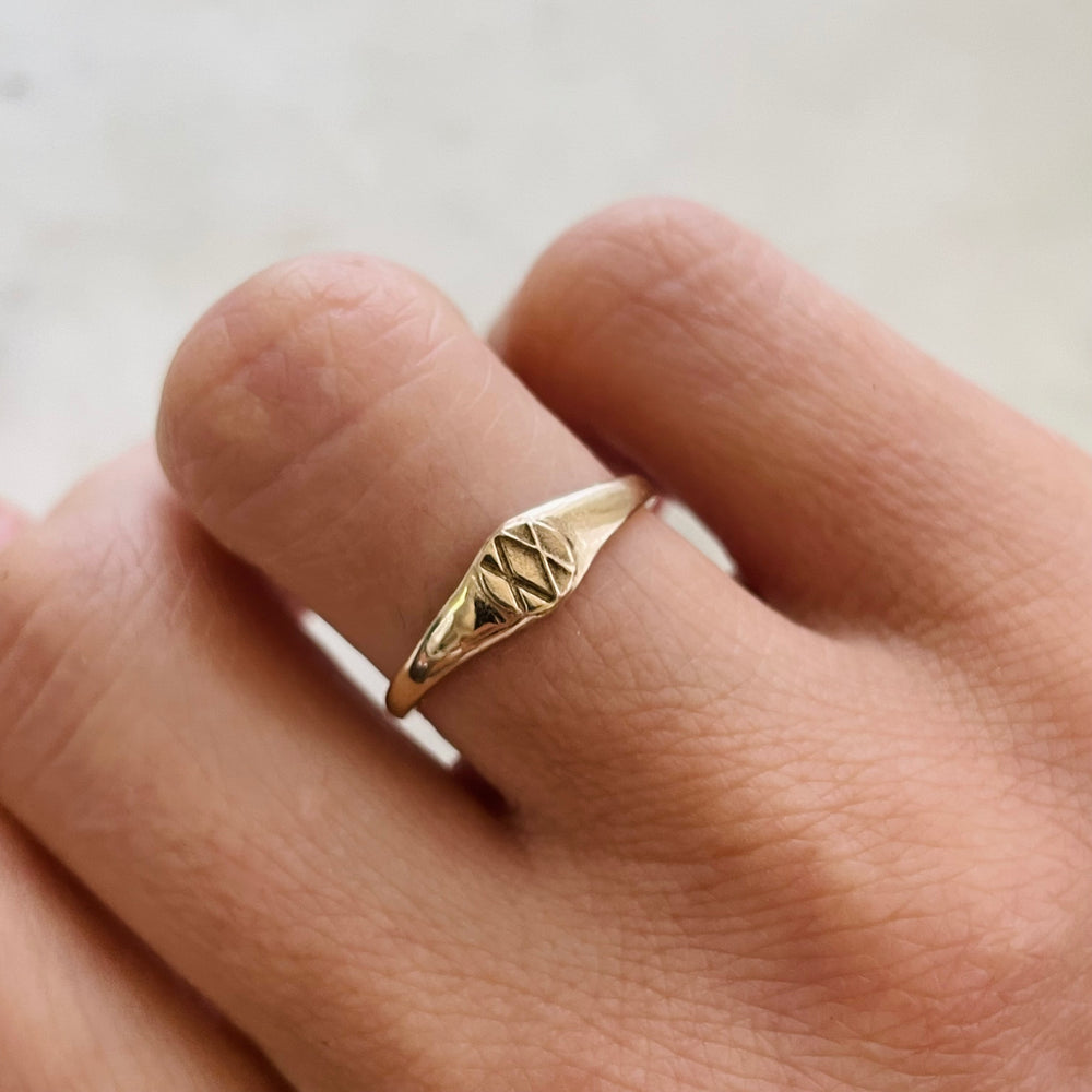 Woman Wears MIMOSA Handcrafted's Joy And Sorrow Ring In 14K Gold