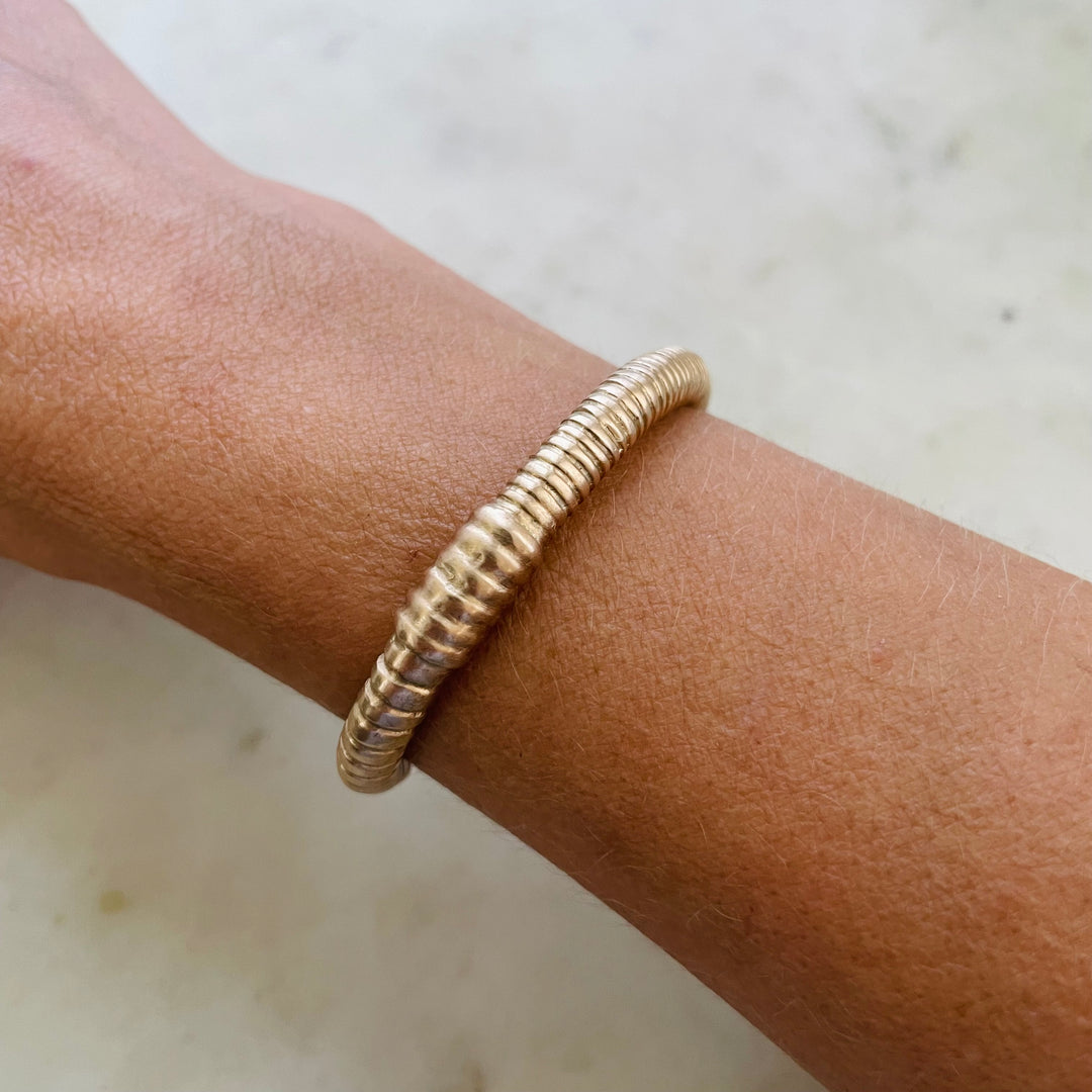 MIMOSA Handcrafted Bronze Earthworm Bracelet