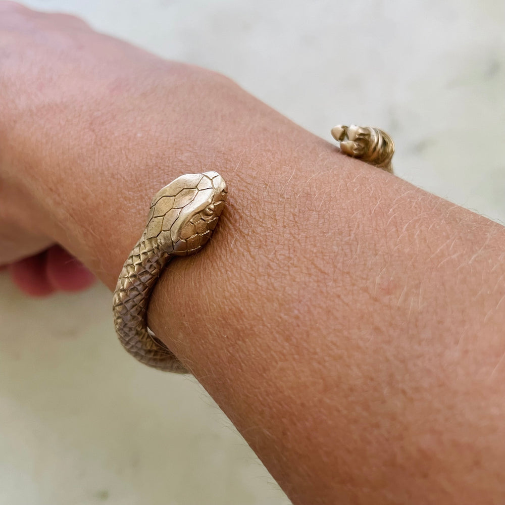 MIMOSA Handcrafted Bronze Snake-Rope Bracelet