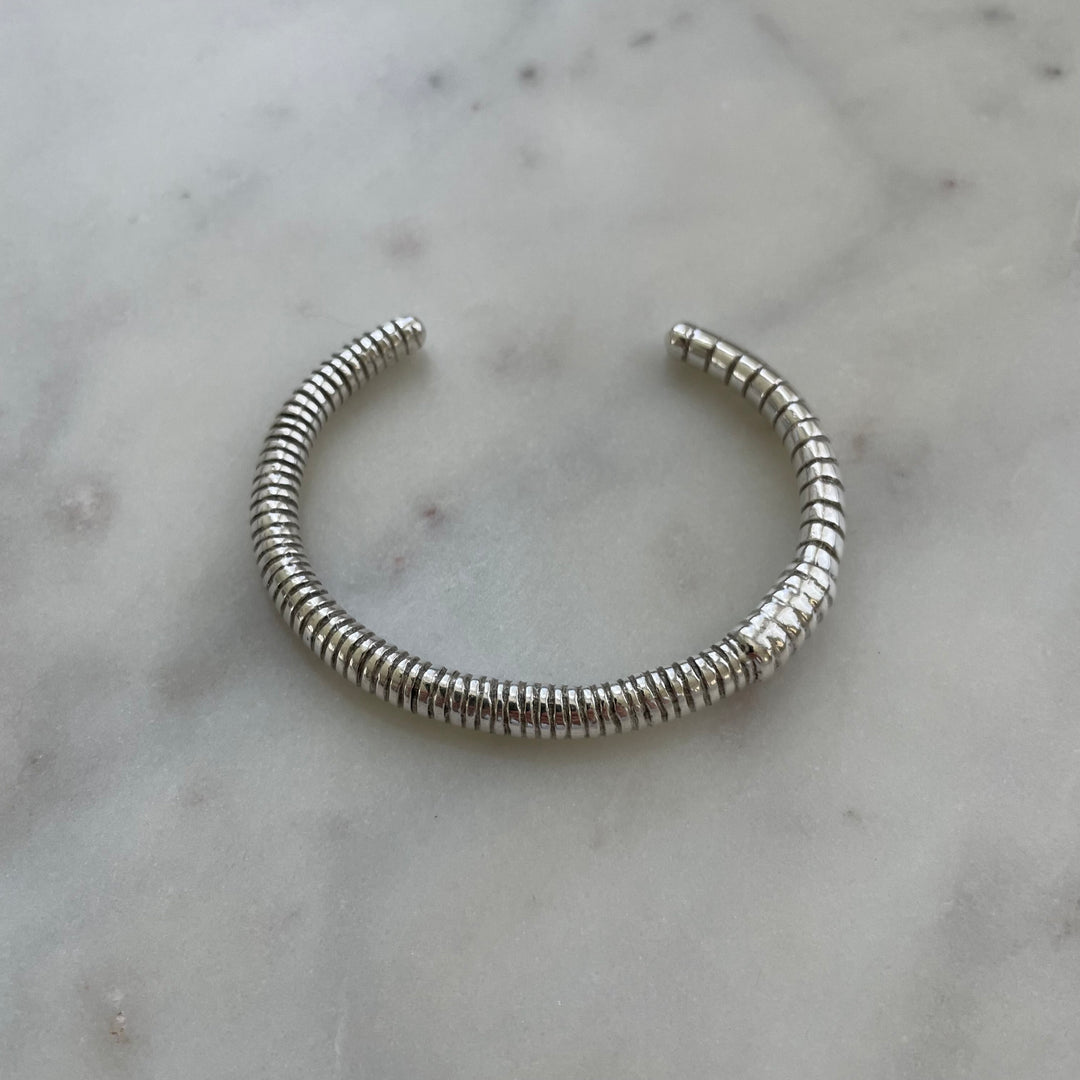 MIMOSA Handcrafted Sterling Silver Earthworm Bracelet