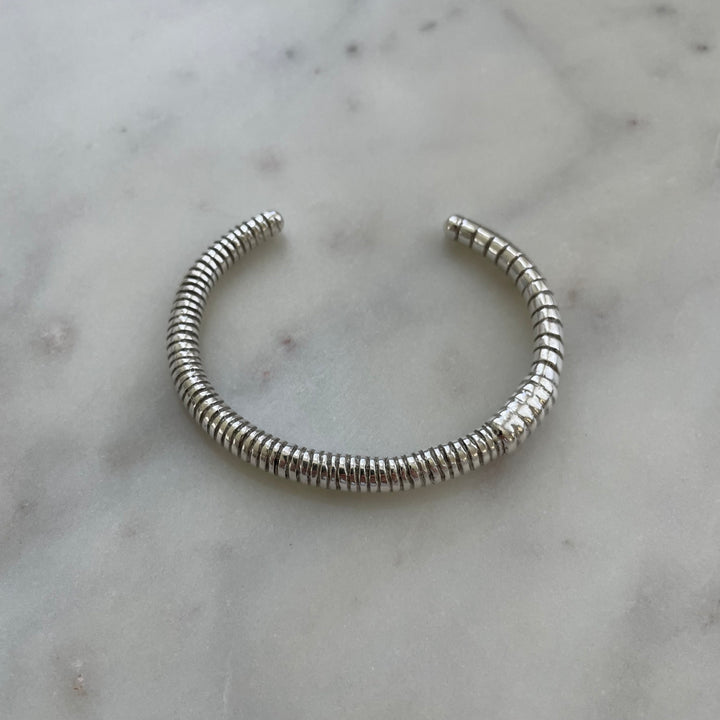 MIMOSA Handcrafted Sterling Silver Earthworm Bracelet