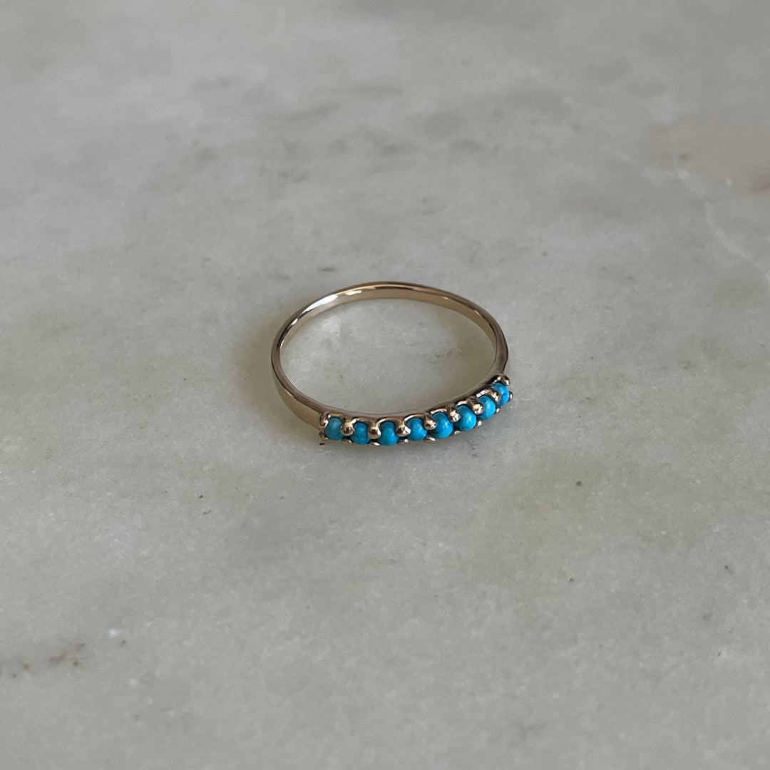 14K GOLD LAURA 8 STONE TURQUOISE RING | MIMOSA Handcrafted